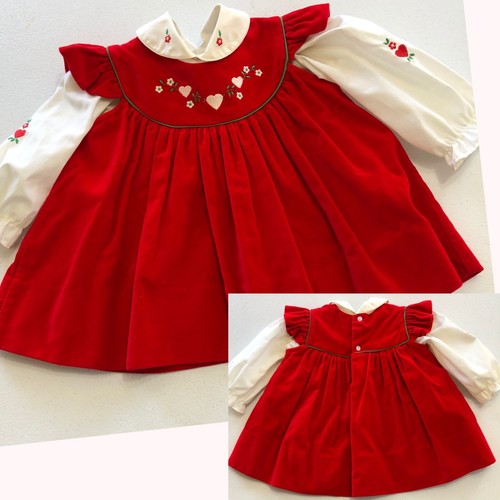 Abito velluto rosso - , vintage
