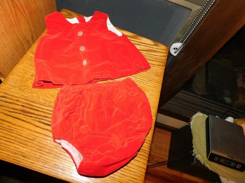Vestito bambino velluto rosso